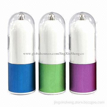 5V/1A Lipstick USB Car Charger, Fast-charging, CE/RoHS/FCC Certifications Marked